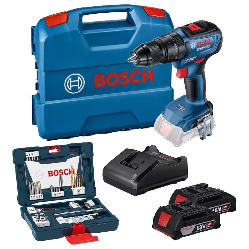 Furadeira Parafusadeira Gsb18V50 + Kit Brocas 48 Peças Bosch