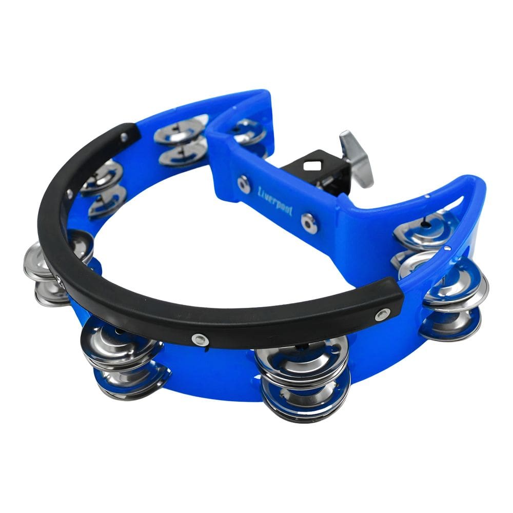 Pandeiro Meia Lua Com Clamp Azul Liverpool 11681