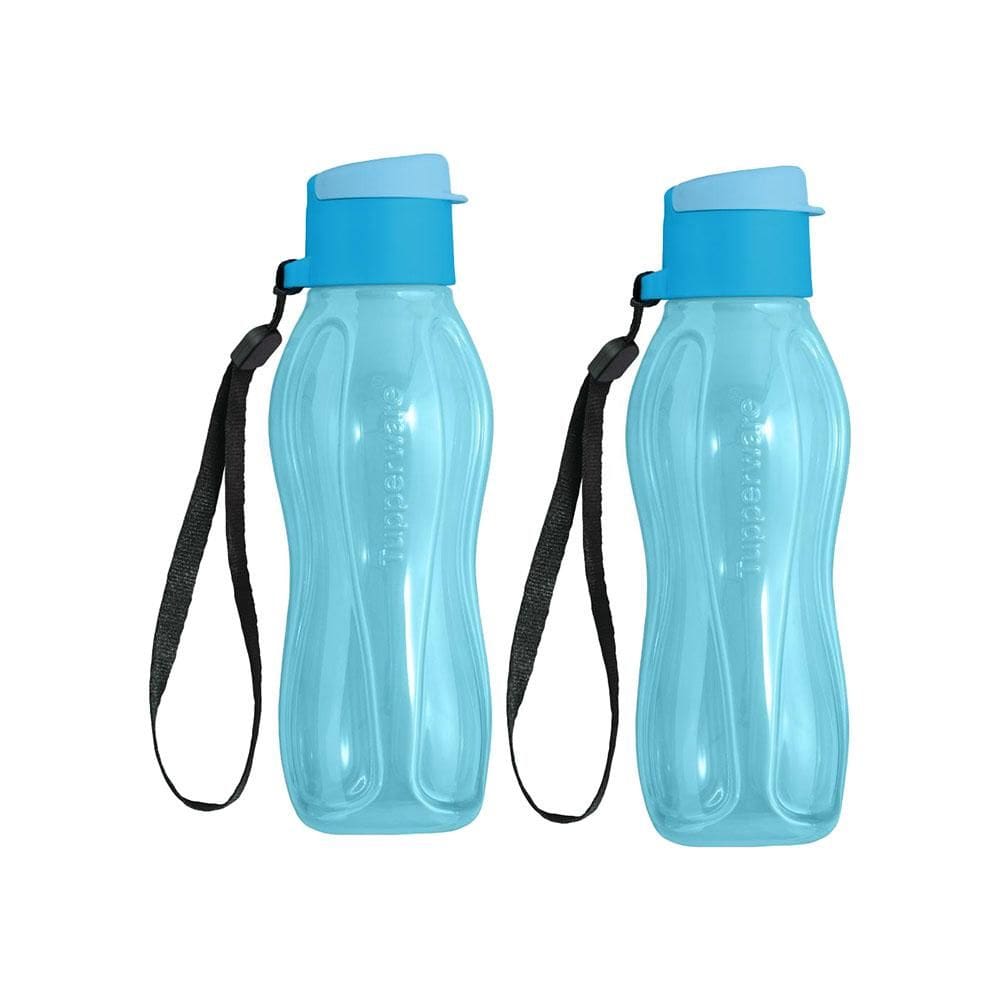 Kit 2 Garrafas de Água Tupperware Eco Tupper Azul Claro 310ml