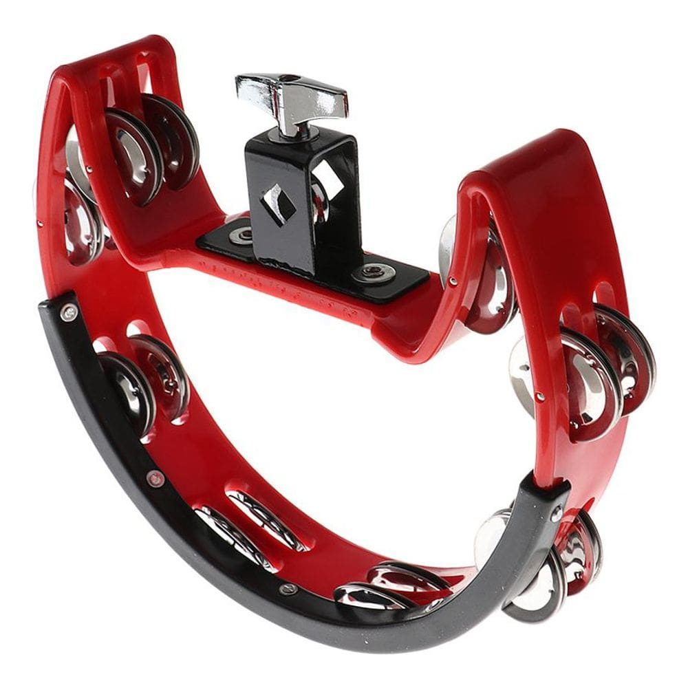 Pandeiro Meia Lua Com Clamp Vermelho Liverpool 11681