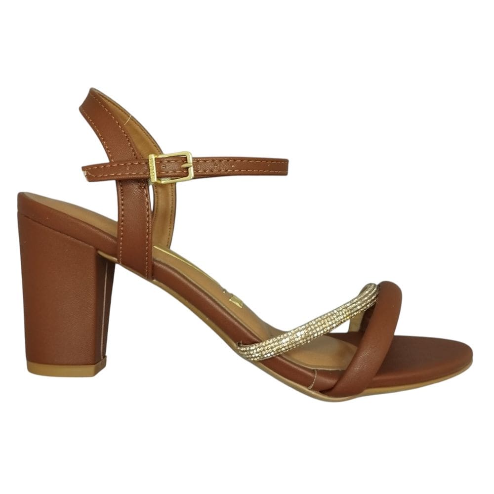 Sandalia Feminina Vizzano Strass Aberta Atras 6262.1034