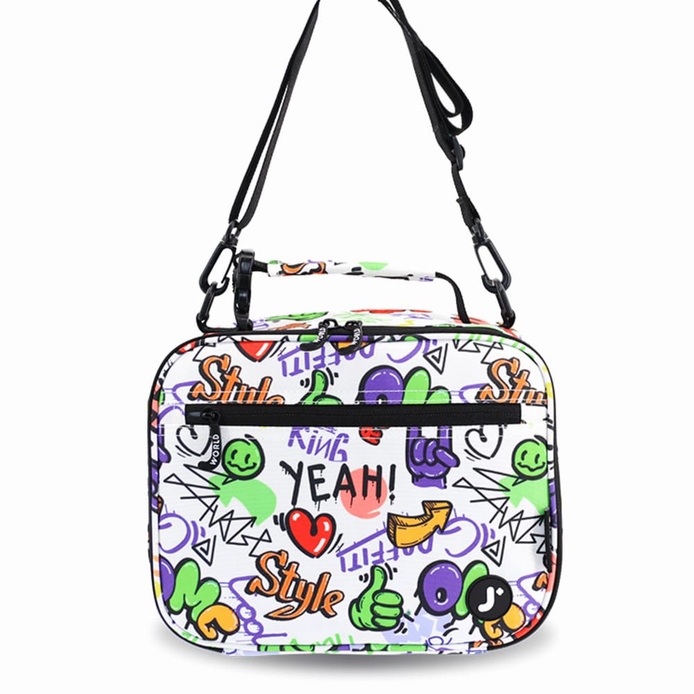 Lancheira J World Cody isolada para crianças com alça de ombro