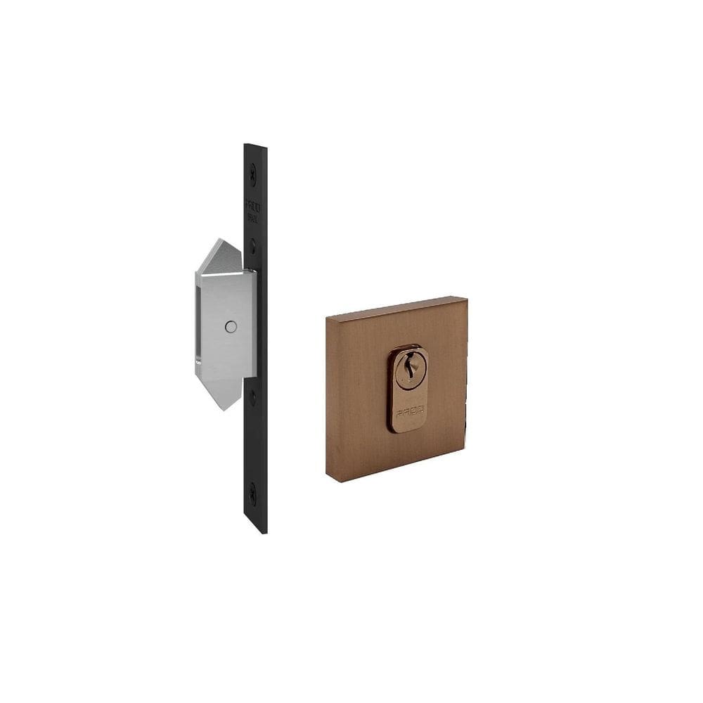 Fechadura Trava Porta Correr Pado Expansiva Cobre Escovado