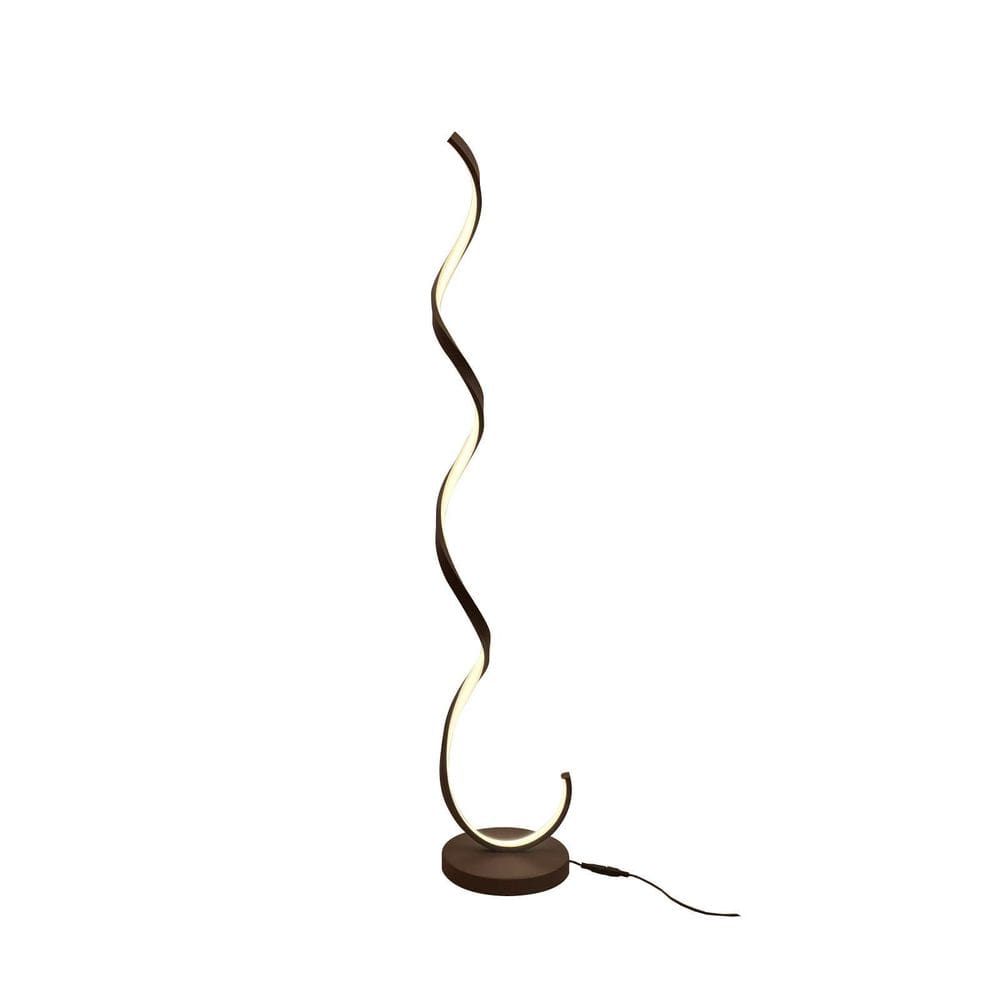 Luminária De Chão 30W Espiral Moderna Coffee