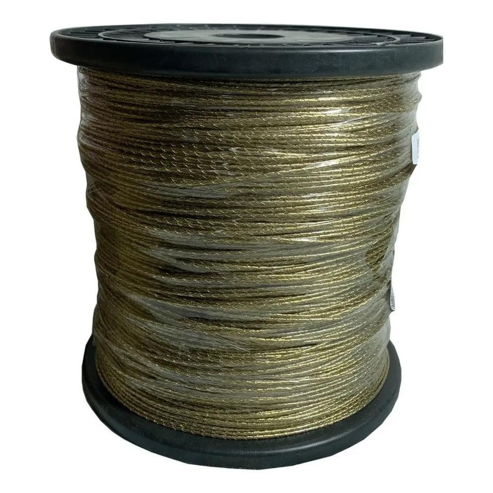 3X Bobina 100M Cabo De Aço Revestido Pvc Cristal 1,75Mm Vara