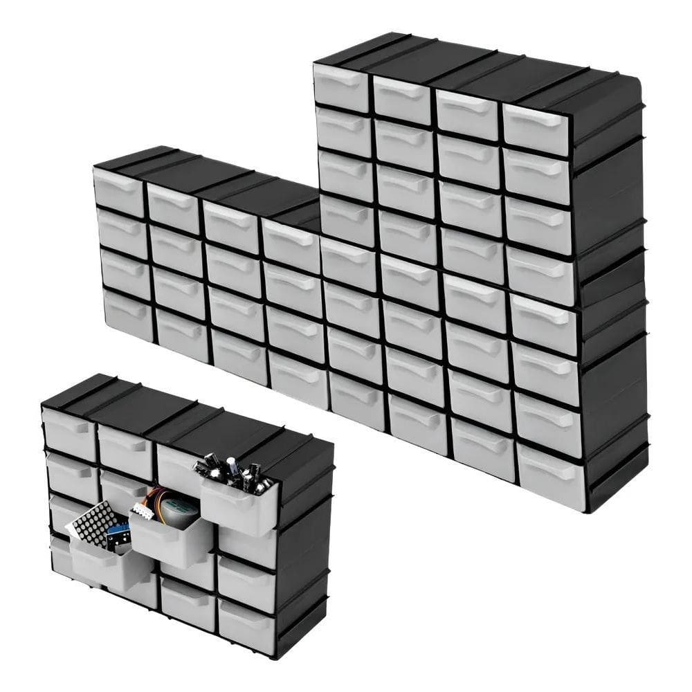 5X Kit 4 Gaveteiro Plastico Para Ferramentas Parafusos Broca