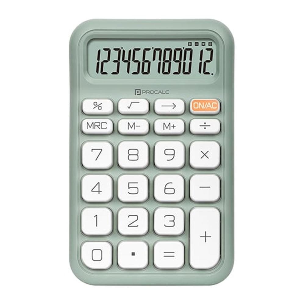 Calculadora de mesa 12 dígitos PC130-GN Verde - Procalc