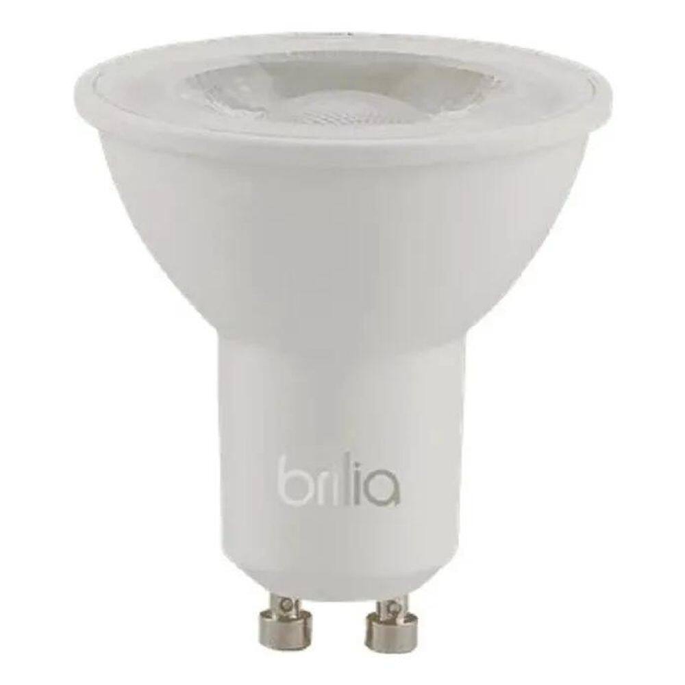 5X Brilia - Lâmpada Mr16 Dicroica Led 7W 2700K Bivolt Gu10