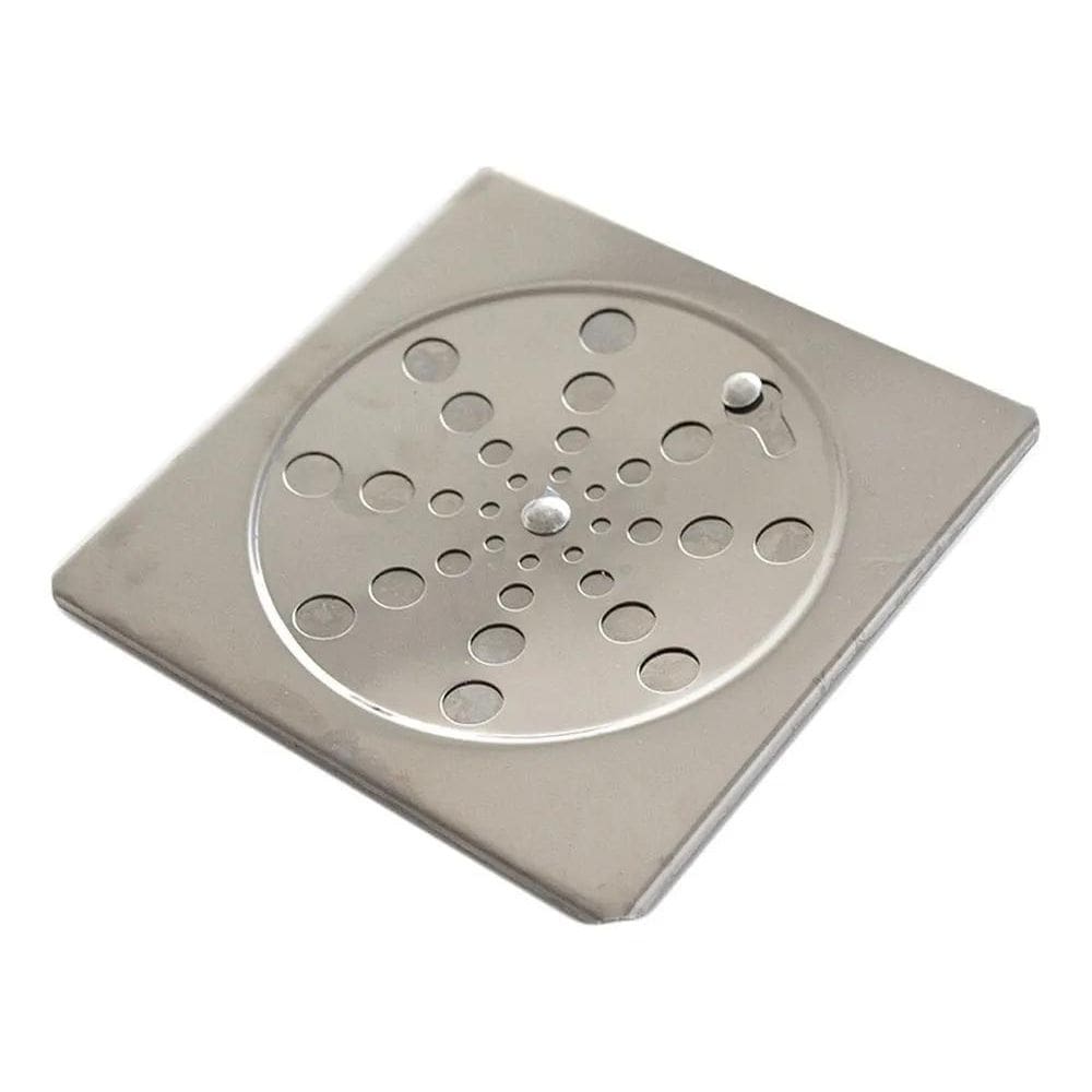 5X Grelha Ralo Inox Quadrado 15X15 Fecho Anti Odor Inseto