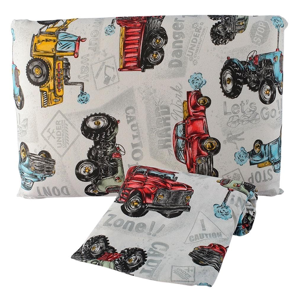 Jogo De Lençol Solteiro Diverkids 2 Peças Carros Vermelho