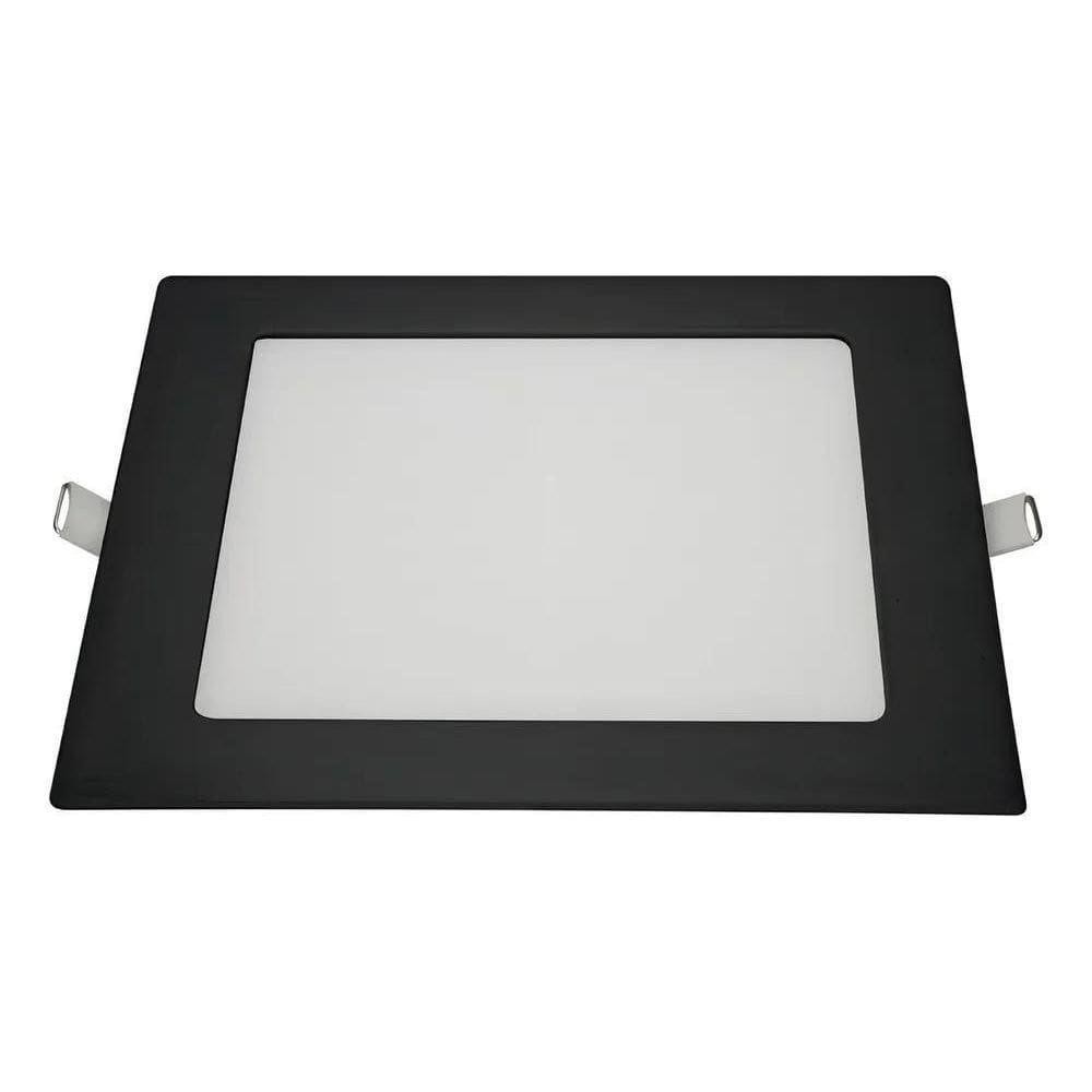 5X Painel Plafon De Led Quadrado Para Embutir 12W Preto Cor