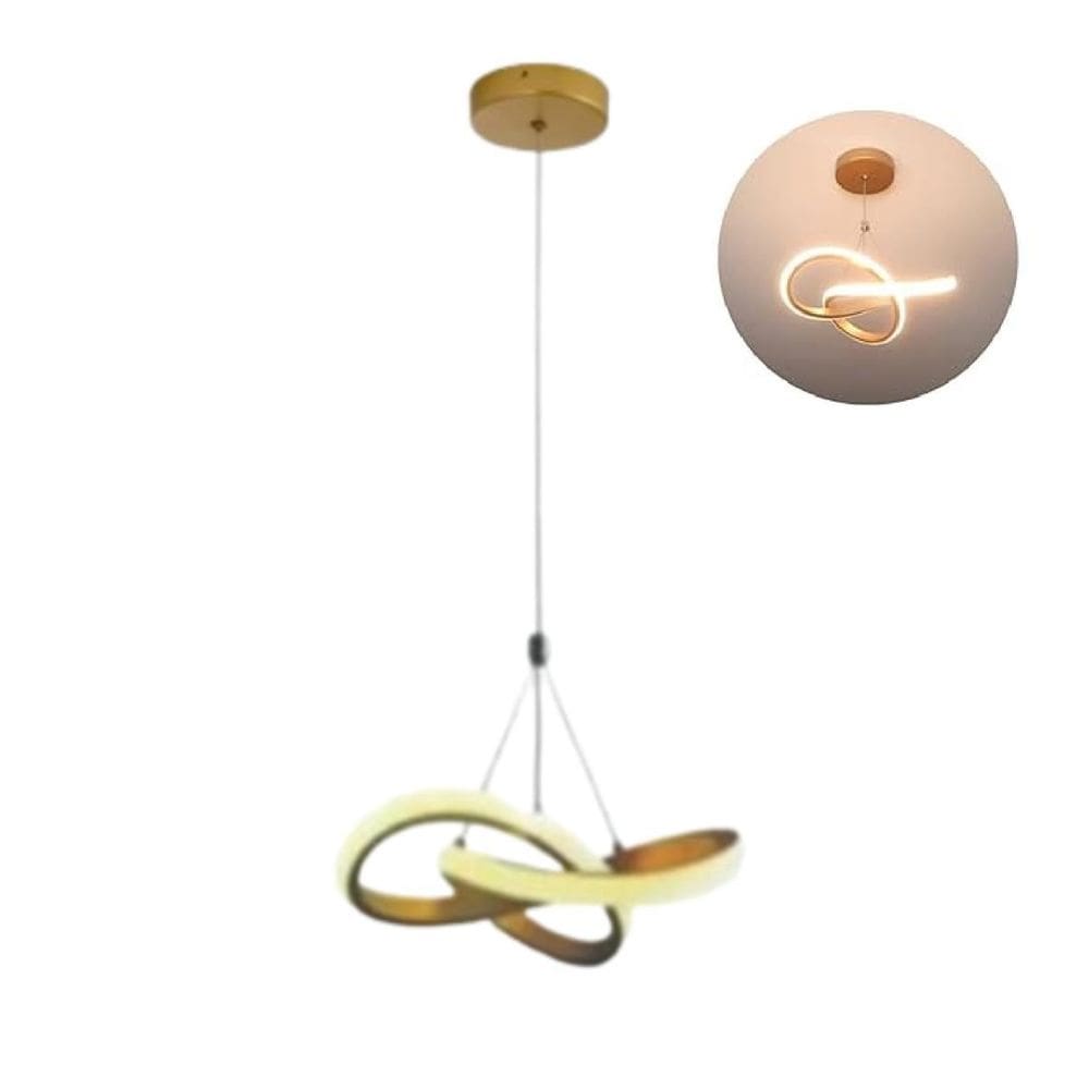 Pendente Moderno Led 35W Dourado Cinderella Quarto Cabeceira