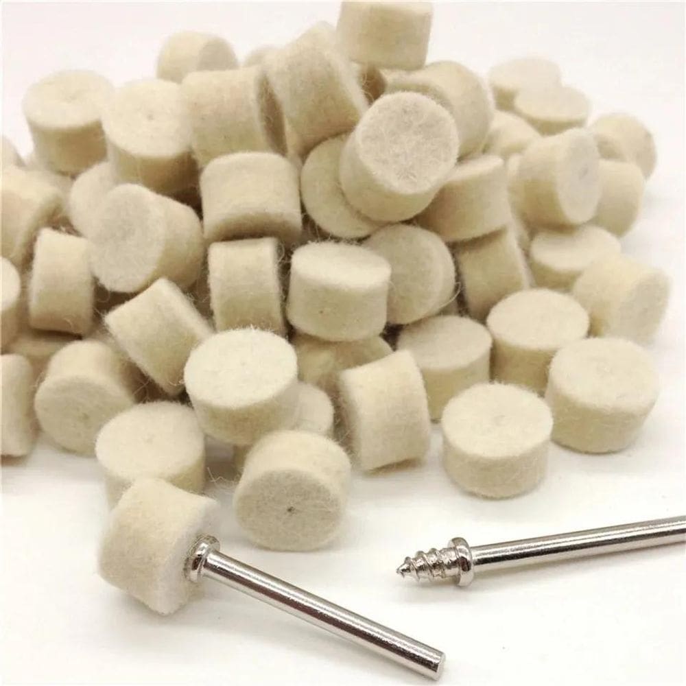 100 Peças Feltro De Lã Para Polimento Micro Retifica Dremel