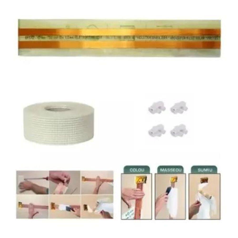 Kit Fita Elétrica Eletrofita 2 Pistas 2 Metros 750V/10Amp