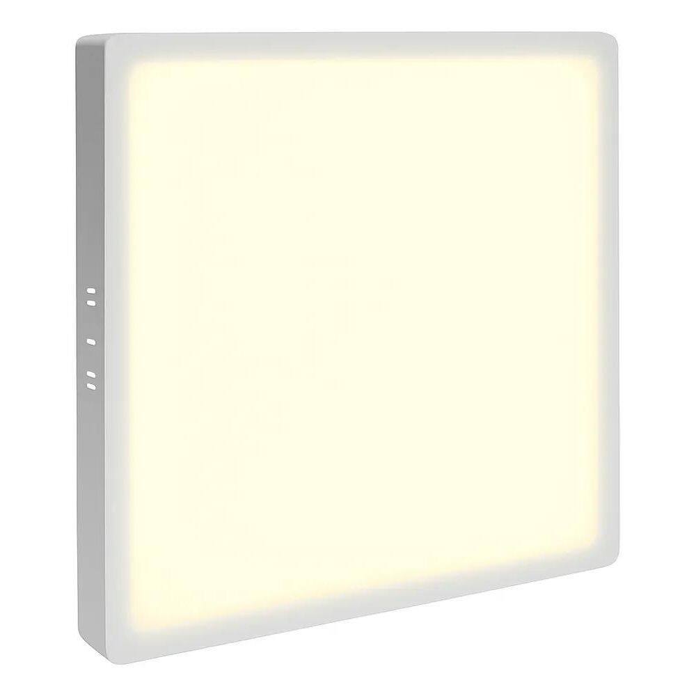 5X Plafon Painel Led 25W Sobrepor Quadrado 3000K Cor Amarelo