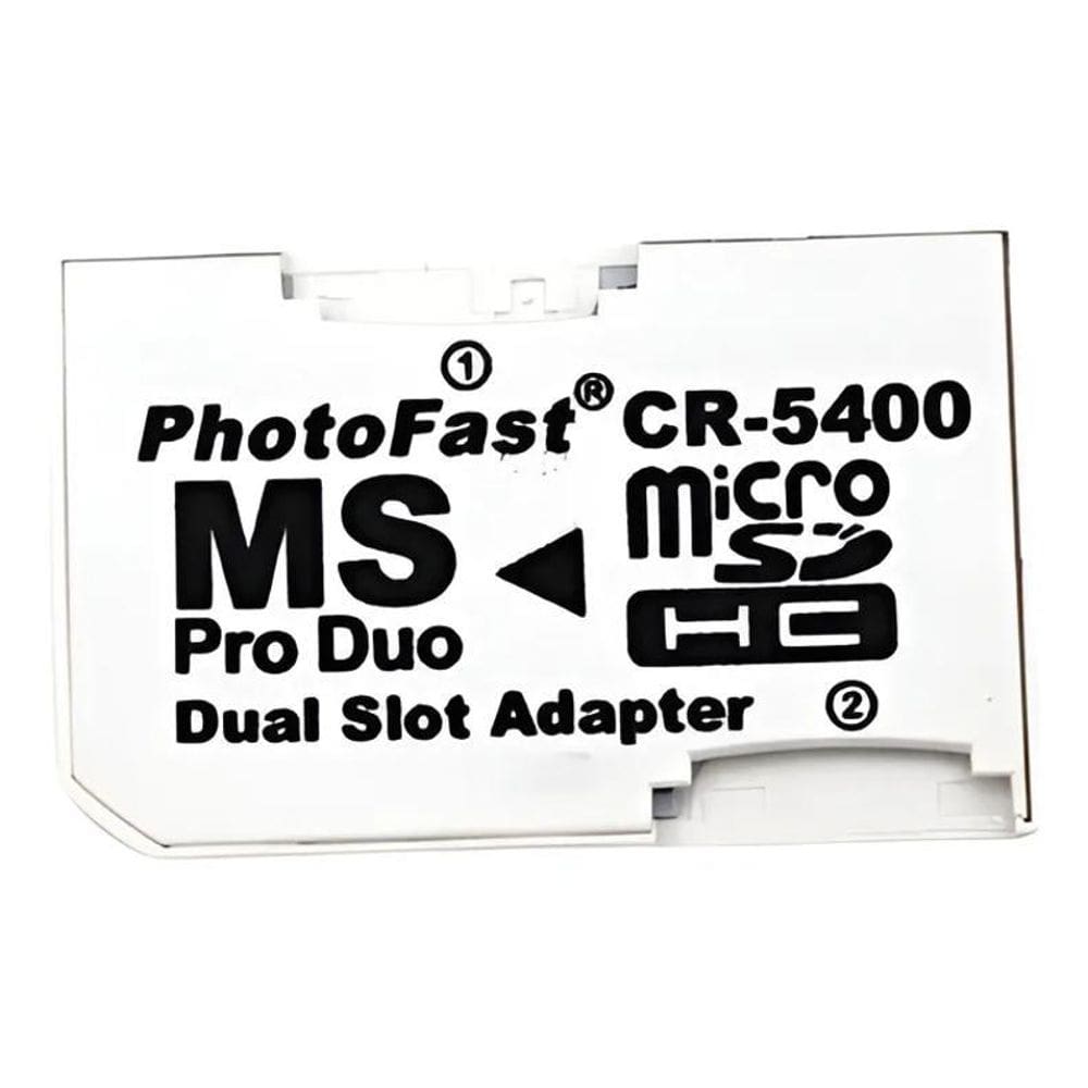 5X Adaptador De Cartão Para Psp 2 Slots Suporta Até 256Gb