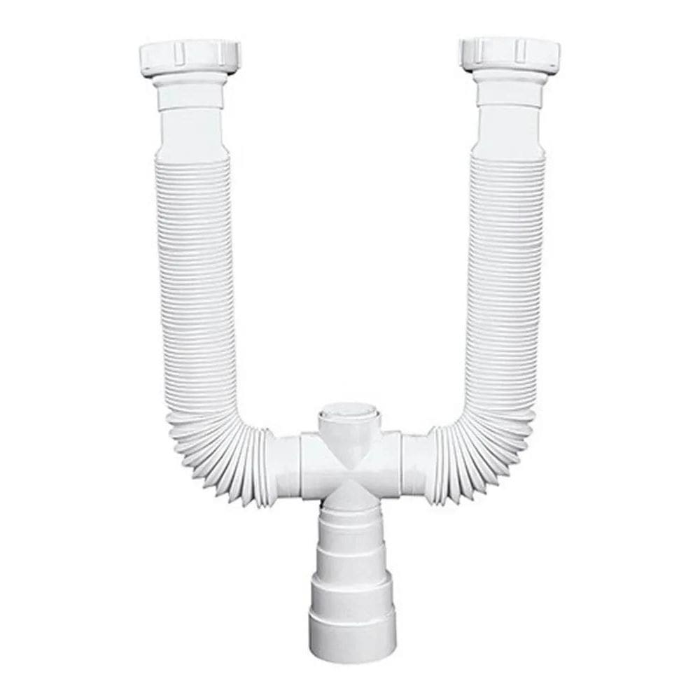 Sifão Duplo Branco Extensivo - Delflex