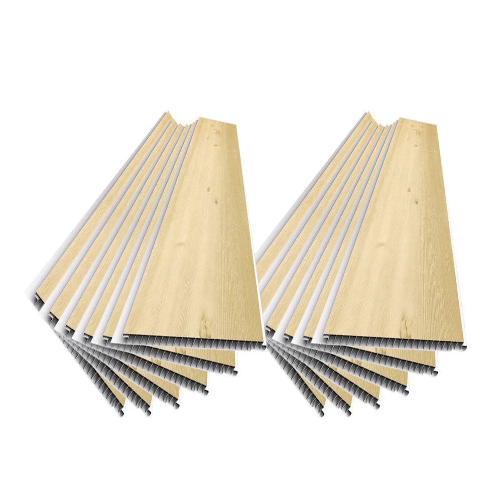 Caixa 12 Barras de Forro de Base Polímera Pead 295cm X 25cm 0,7cm de Espessura Teto Leve Garapeira
