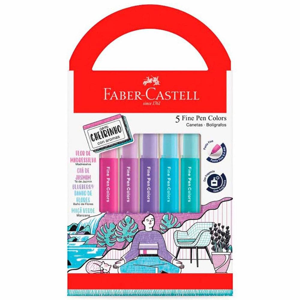 Caneta hidrográfica Relaxa & Reequilibra Faber-Castell