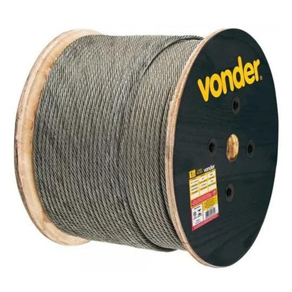 Cabo Vonder De Aço Galvanizado Alma De Fibra 3,18Mm 1/8 6 X
