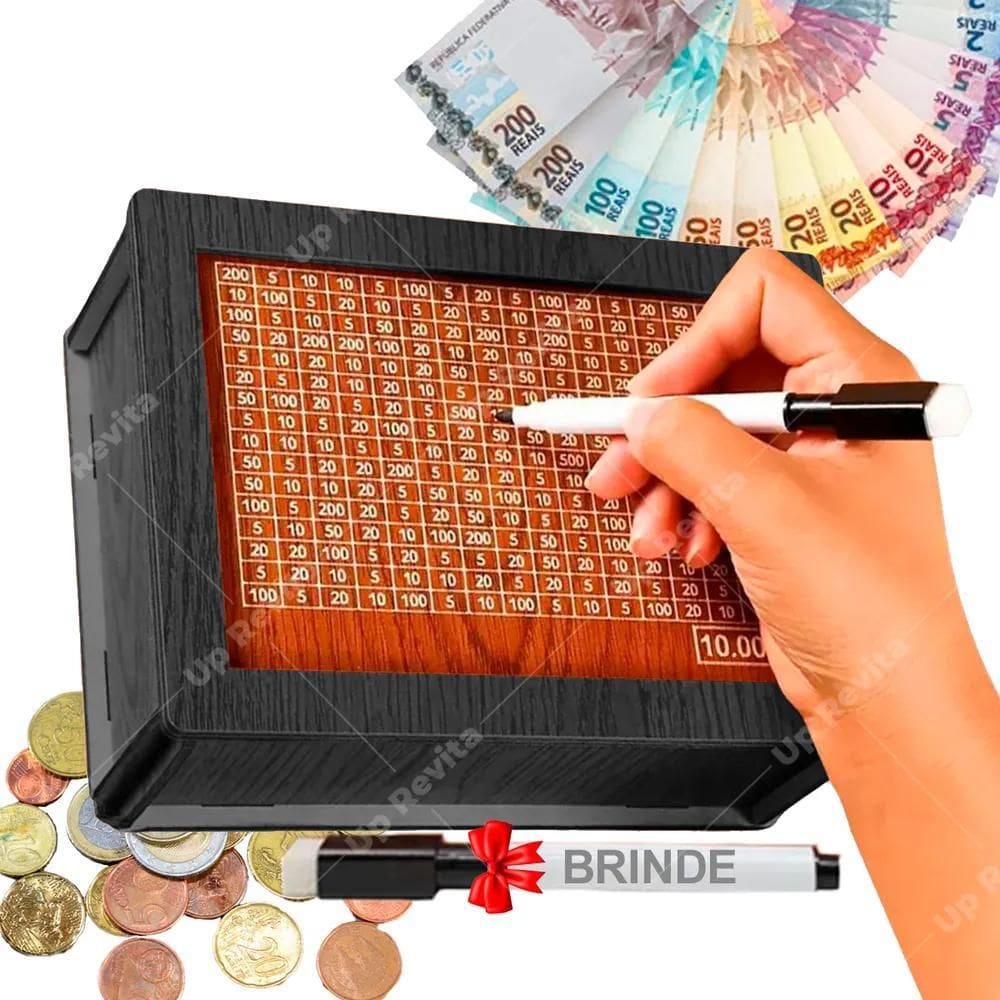 5X Cofre Caixa De Guardar Dinheiro Método Japonês Woodbox 10