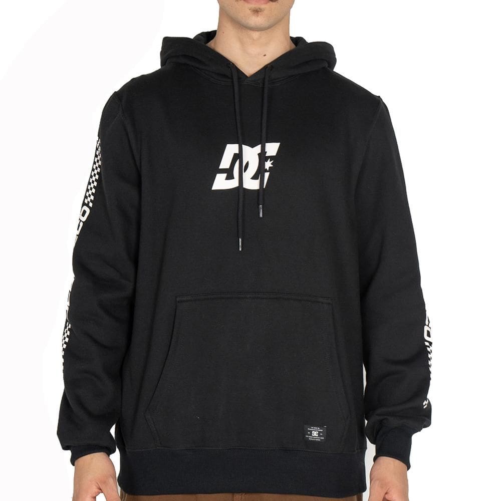 Moletom DC Shoes Canguru Star Racing WT25 Masculino Preto