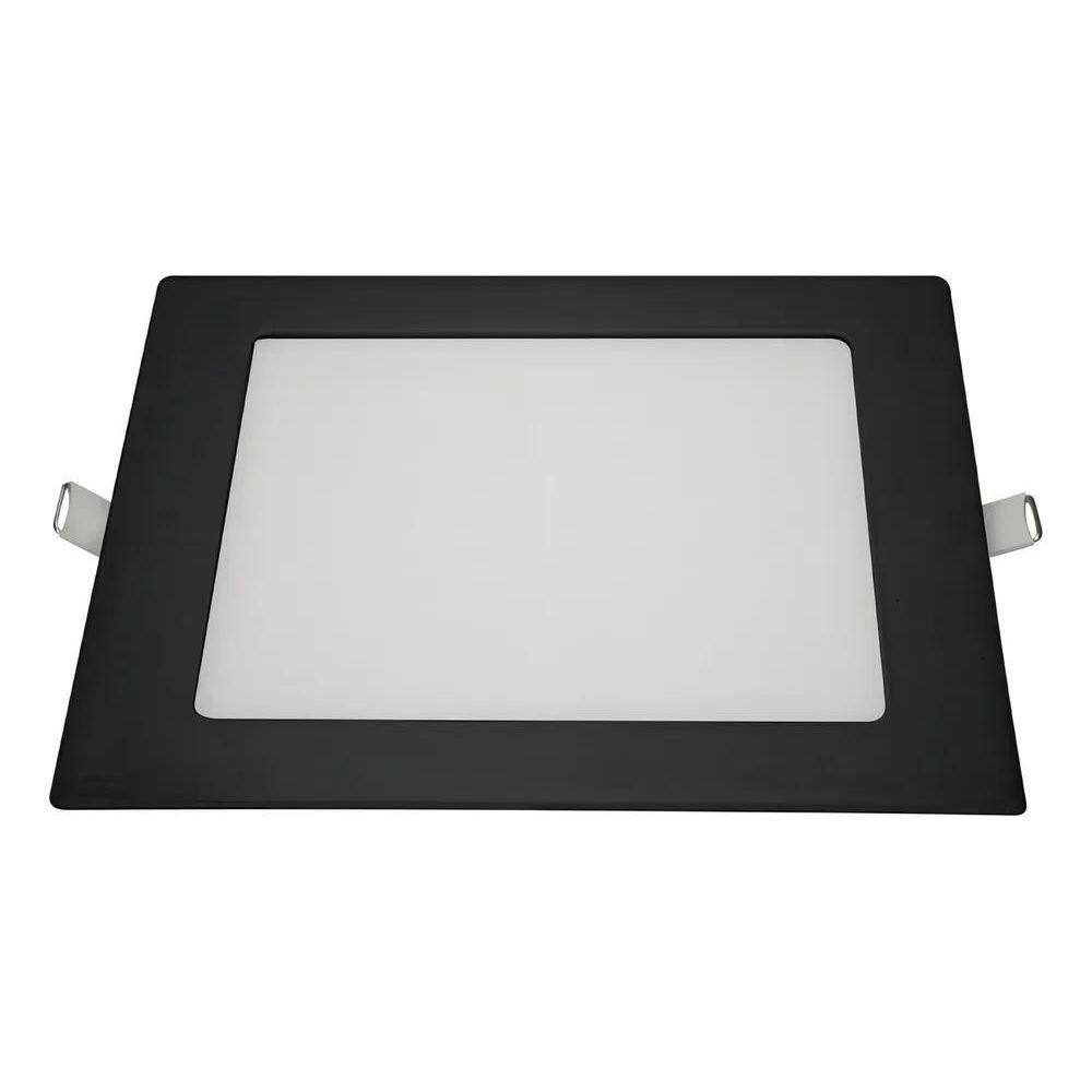 5X Painel Plafon De Led Quadrado Para Embutir 12W Preto Cor