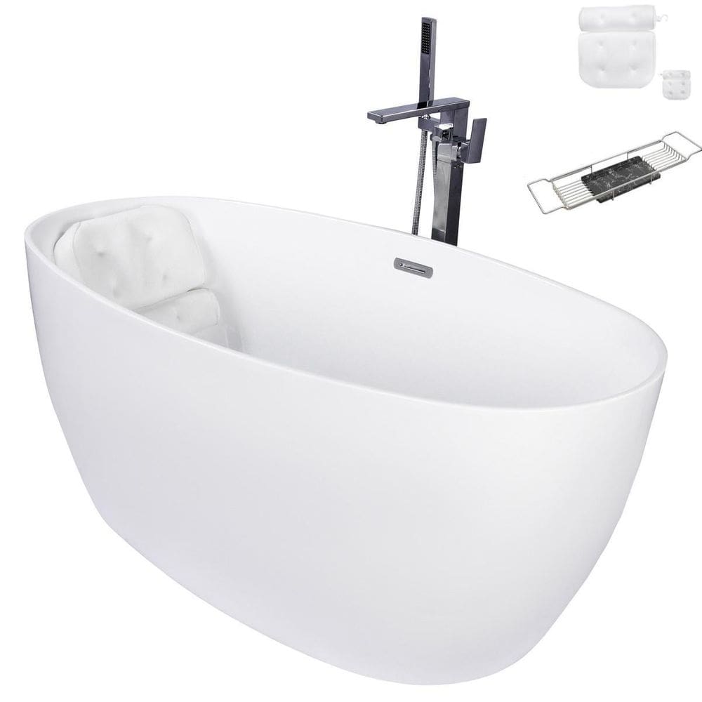 Kit Banheira Imersao Freestanding Luxo 1.50M Mist Cromado