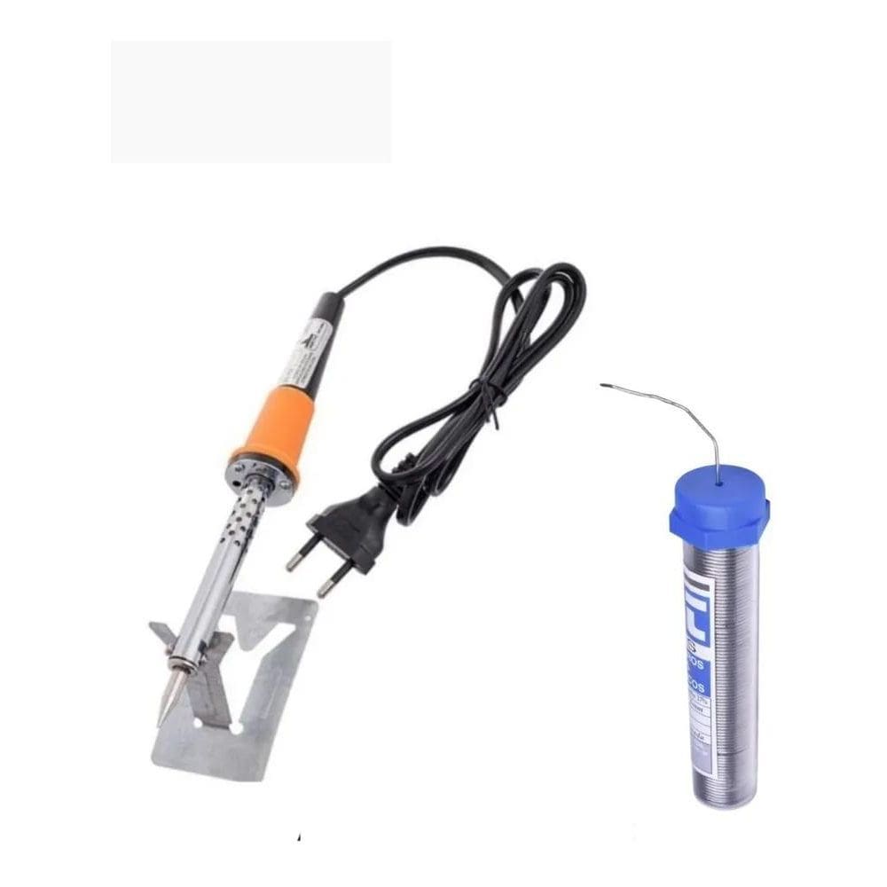 5X Ferro De Solda Soldar + Tubo Estanho 110V Ou 220V 30W 40