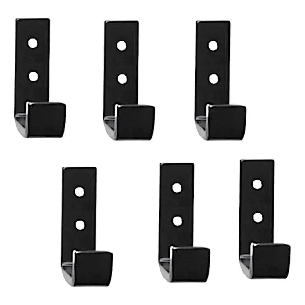 5X Kit 06 Ganchos Parede Cabide Multiuso Estilo Industrial C