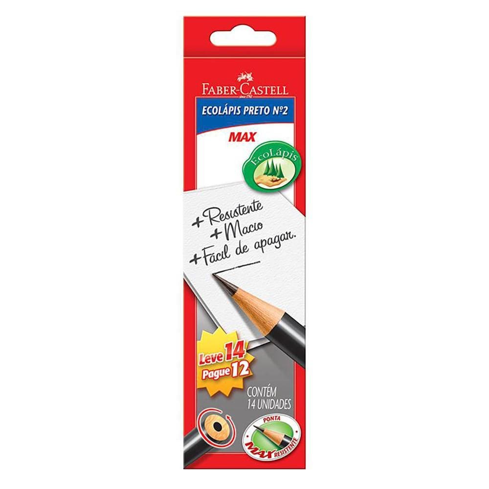 Lápis preto nr 2 1205M/14 c/ 14 unid Faber-Castell