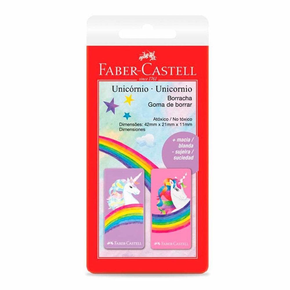 Borracha Unicórnio com 2 unidades - Faber-Castell