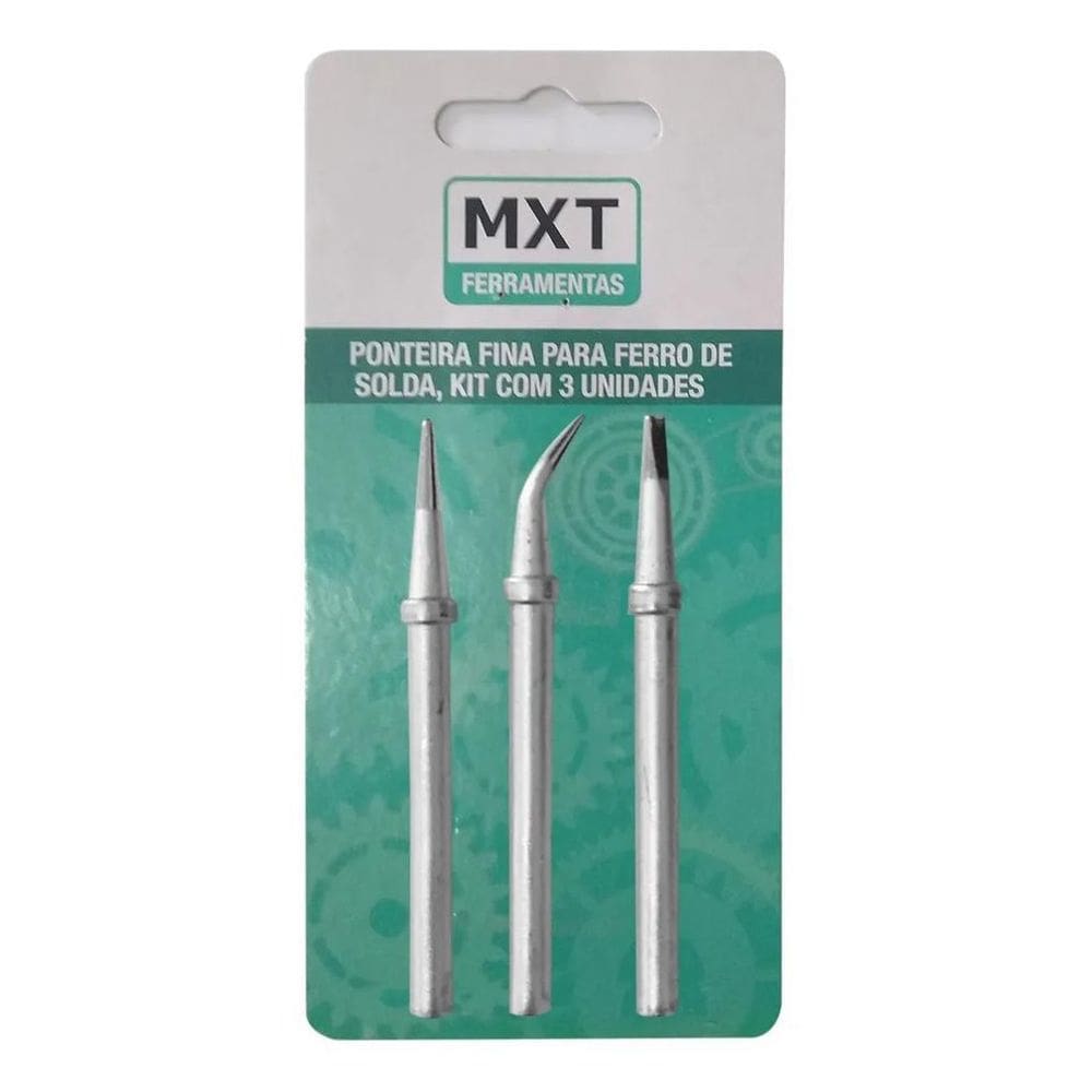 5X Kit Com 3 Ponteiras Ponta Fina Para Ferro De Solda