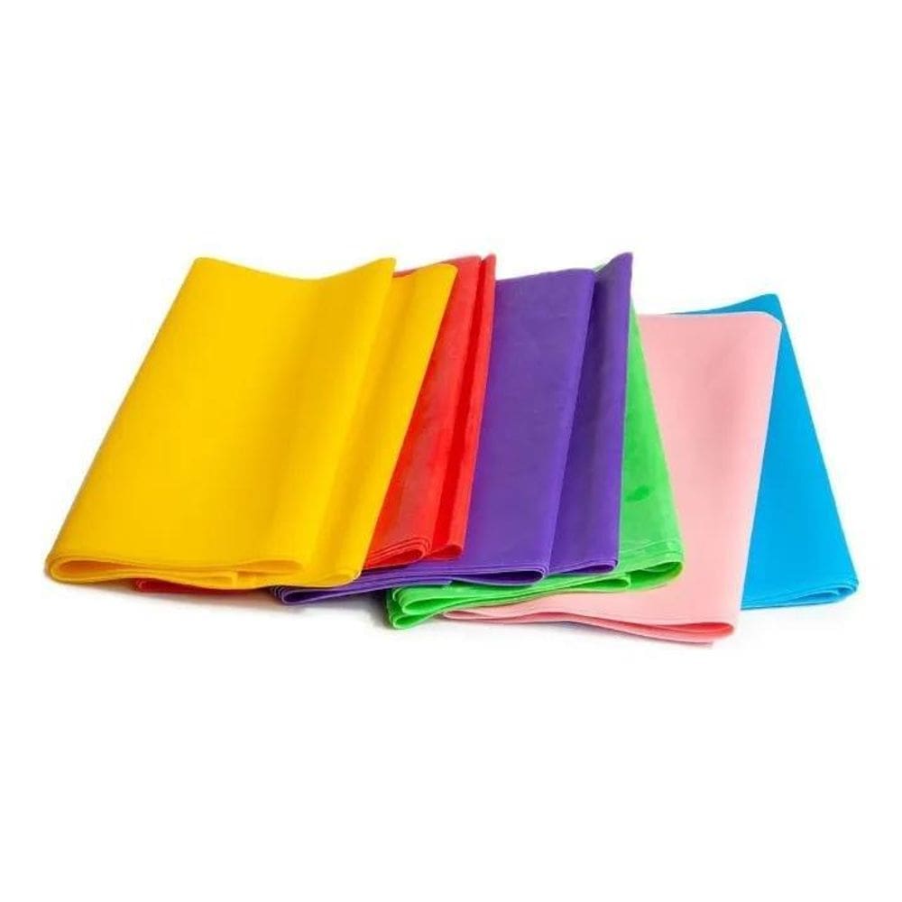 5X Kit 3 Faixas Elásticas Thera Band Fisioterapia 1,5Mt  Méd