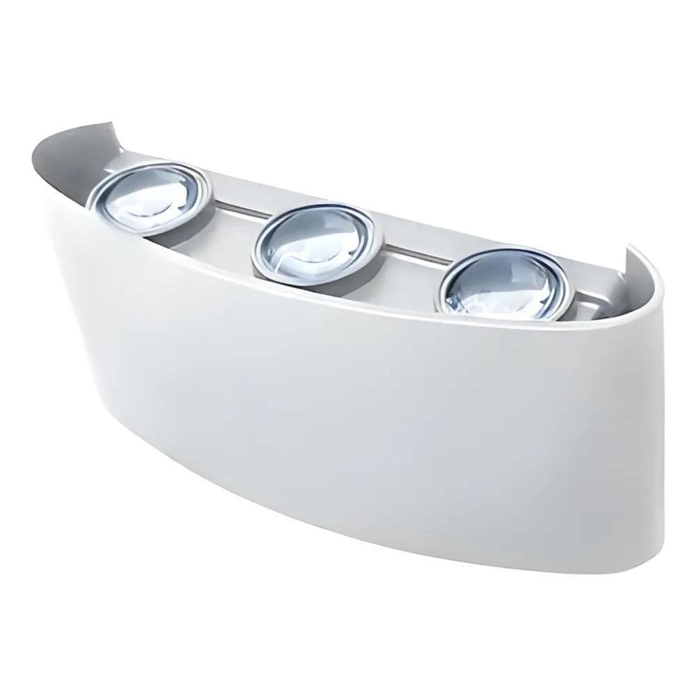 5X Arandela Externa Led 6W Lente 6 Fachos Branco 3000K Bivol