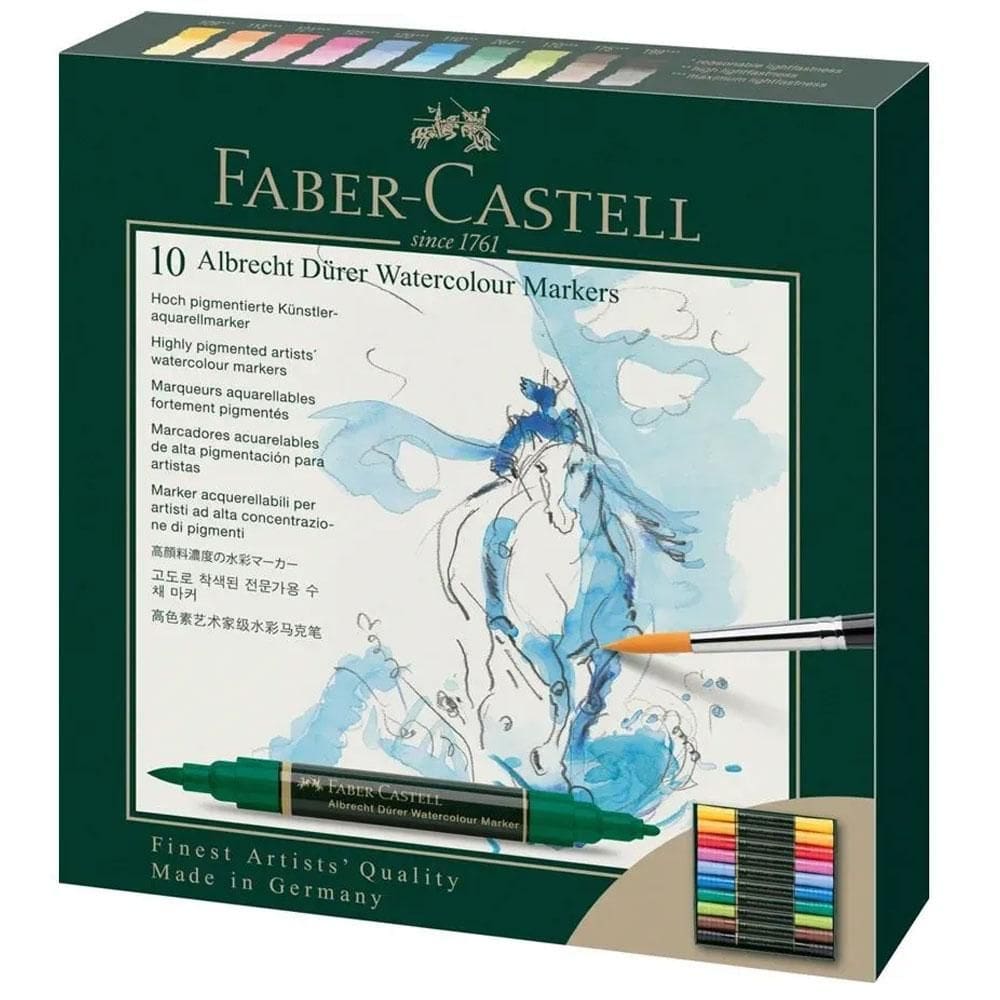 Caneta artística 10 cores aquarelável 160310 - Faber-Castell