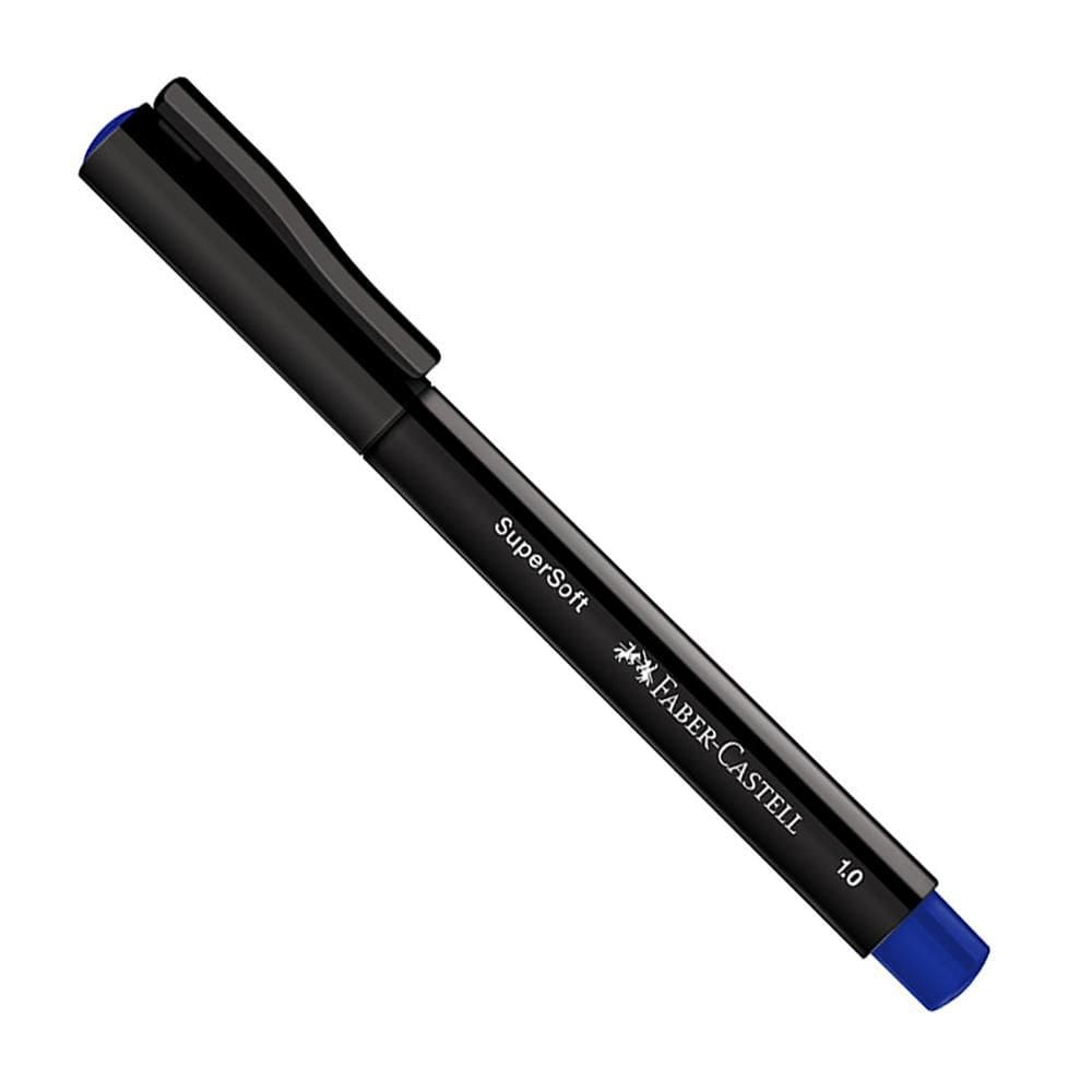 Caneta hidr SuperSoft Azul 1.0mm BPSS/AZZF Faber-Castell