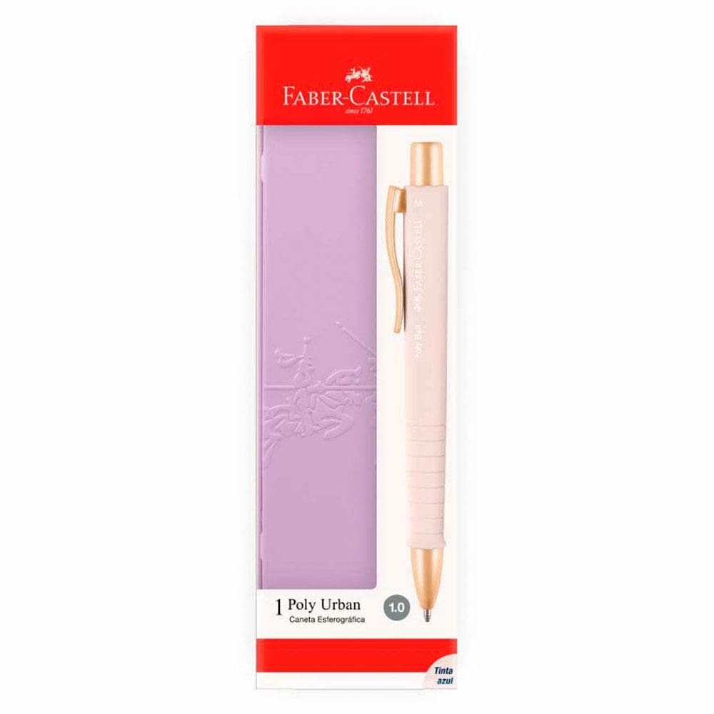 Caneta esferográfica Poly Ball Urban Rosa Gold Faber-Castell