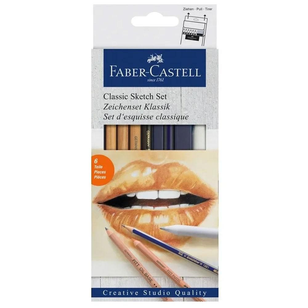 Lápis Classic Sketch Set com 6 unidades - Faber-Castell