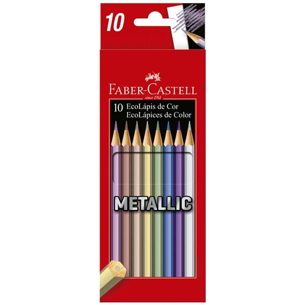 Lápis de cor 10 cores Metallic 120410G Faber-Castell