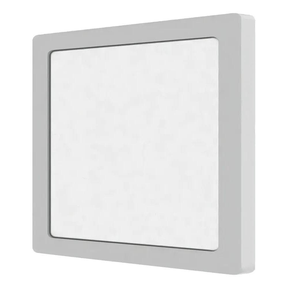 5X Plafon Painel Sobrepor Led 20X20 Branco Quente 18W
