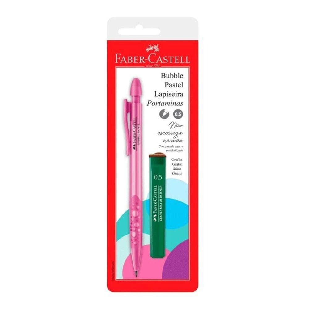 Lapiseira 0.5mm Bubble - Rosa pastel - SM/05BBRS - Faber-Castell