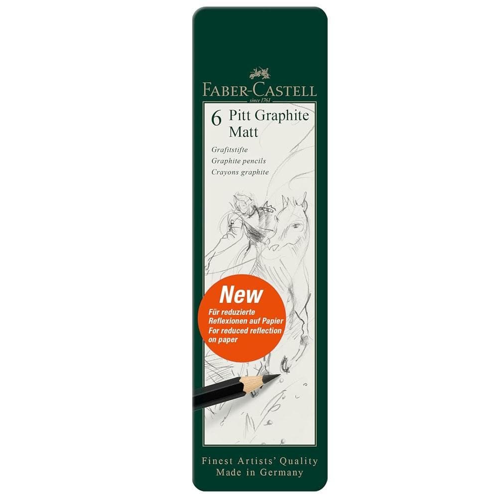 Lápis preto Pitt Grafite Matt c/ 6 unid Faber-Castell