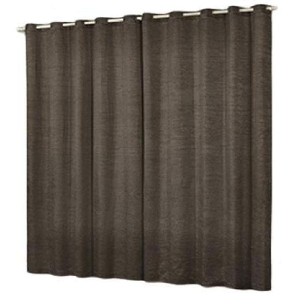 Cortina Quarto/Sala 3,00 X2,60 Marrom Cristal Cetim Amassado