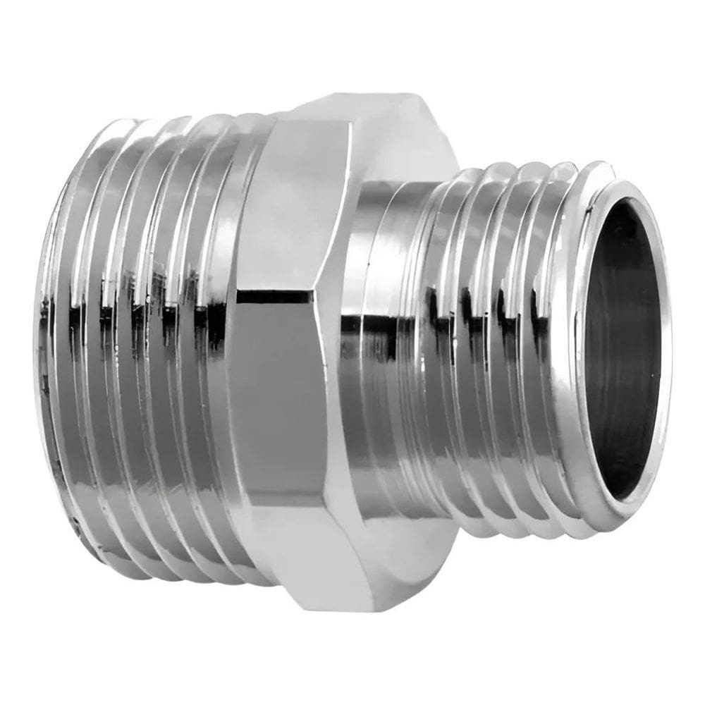 5X Niple De Redução Metal 1/2 X 3/4 Cromado Rosca Externa