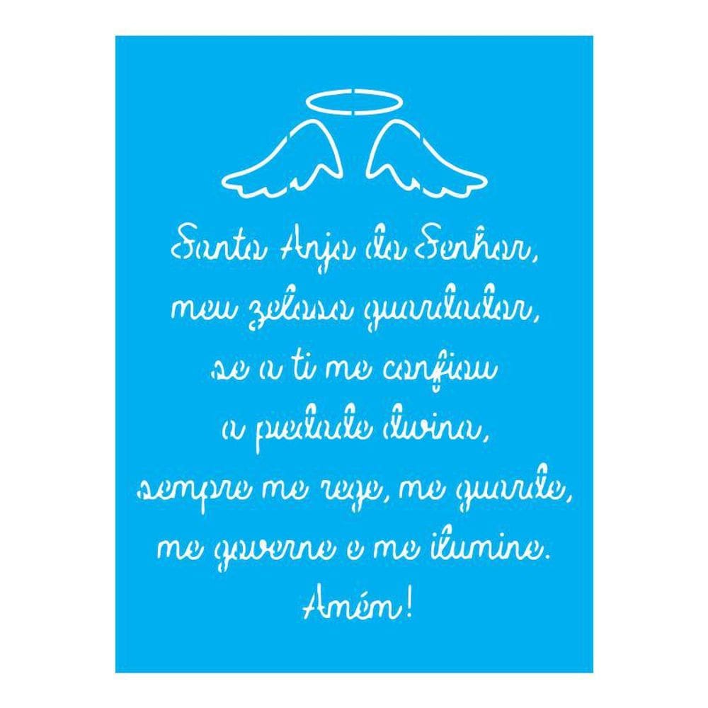 Stencil Tamako Santo Anjo Do Senhor - 15X20Cm - Ref A2402