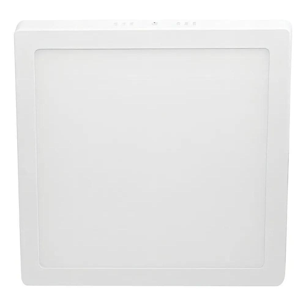 5X Painel Led 12W Lux Quadrado Sobrepor Taschibra 6500K Estr