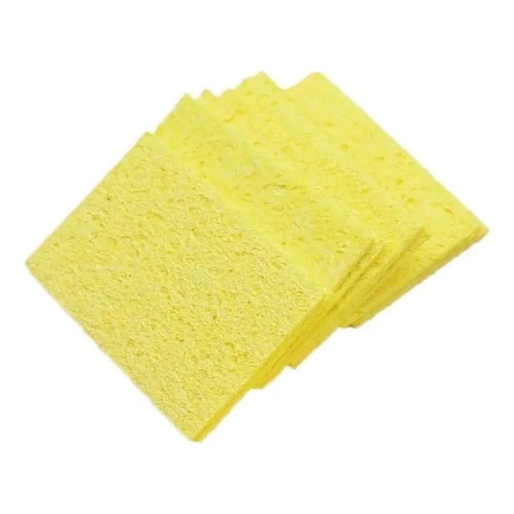 5X 10 Esponja Vegetal Limpeza Ponta De Ferro De Solda Estaçã