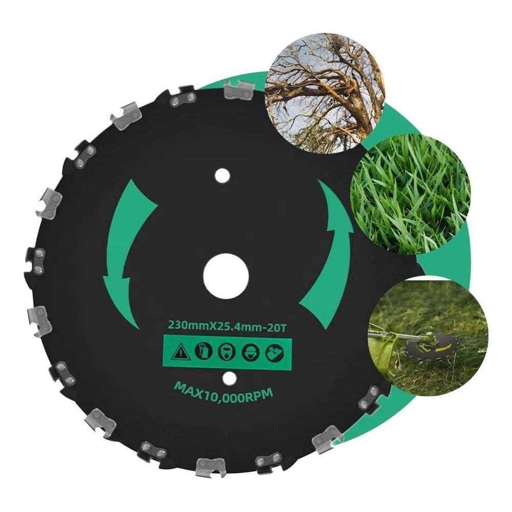 5X Lâmina Disco Dente Corrente Roçadeira Motoserra Furo 25Mm