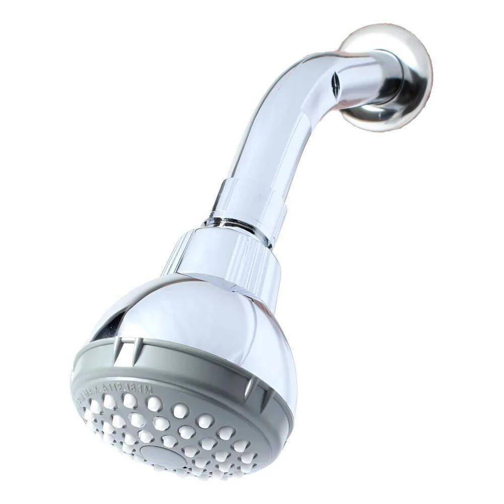 5X Ducha Redonda Fit Abs Cromado Para Aquecedor Solar E Gás